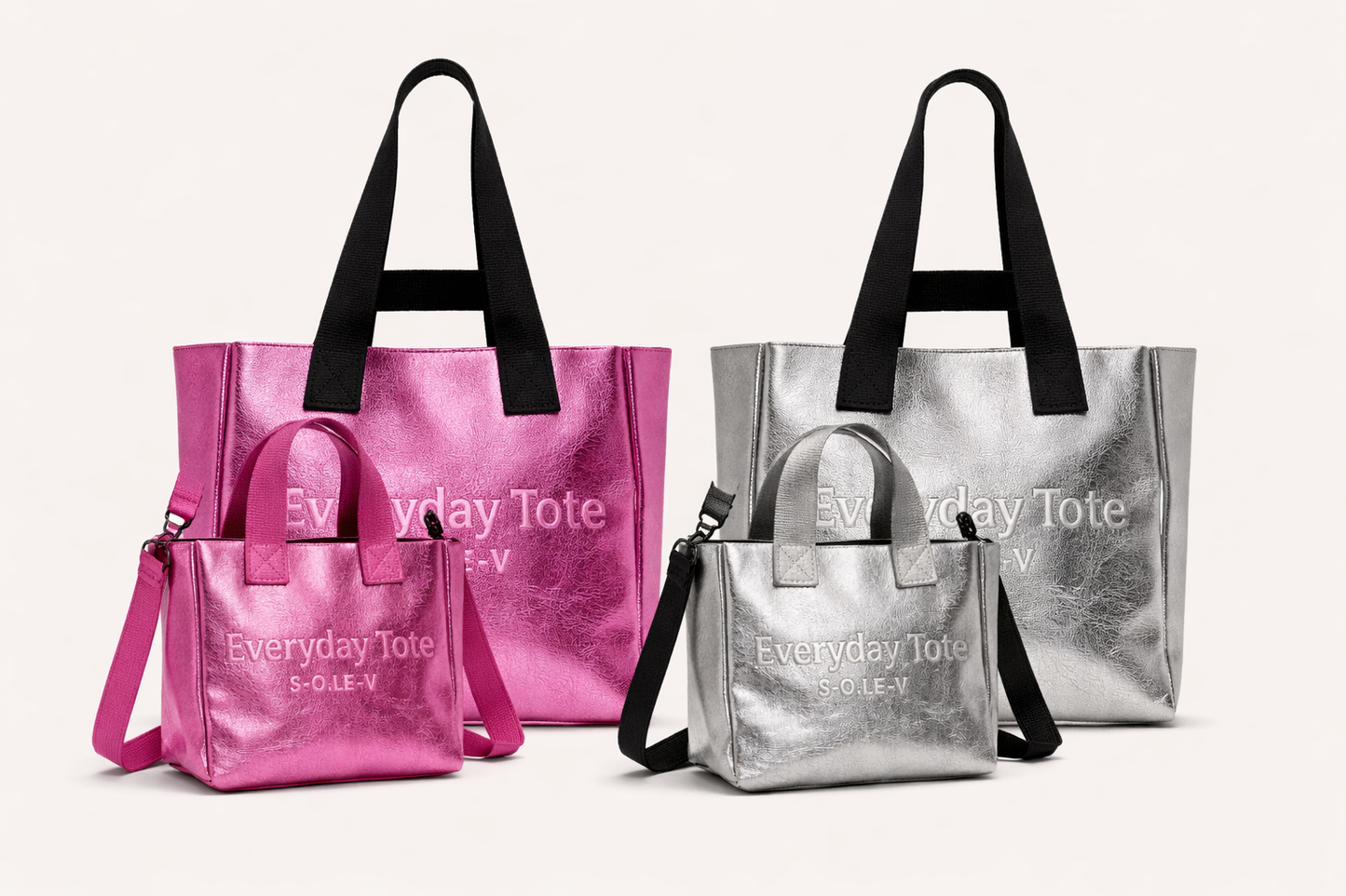 Crossbody embossed tote (preorder)